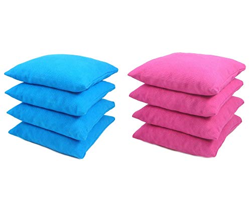 Get Outside Games 8 Classic Series Cornhole Bags – All Weather/Weather Resistant (Turquoise & Hot Pink)
