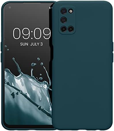 kwmobile Slim TPU Case Compatible with Oppo A52 / A72 (4G) - Case with Soft Matte Finish Grip Camera Cutout - Teal Matte