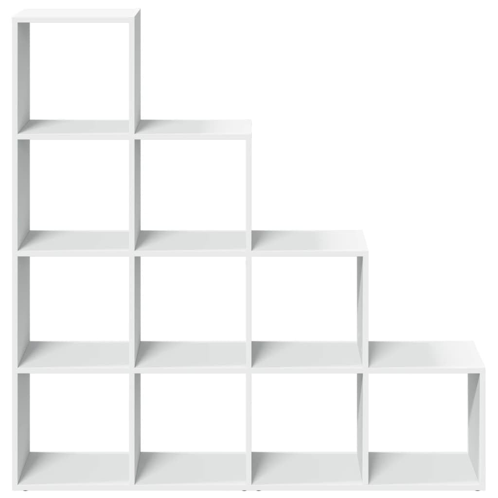 Generisch Raumteiler-Bücherregal 4 Stufen Weiß 131,5x29x131,5 cm,Möbel,Regalsysteme,Bücherregale Bücherschränke-857967