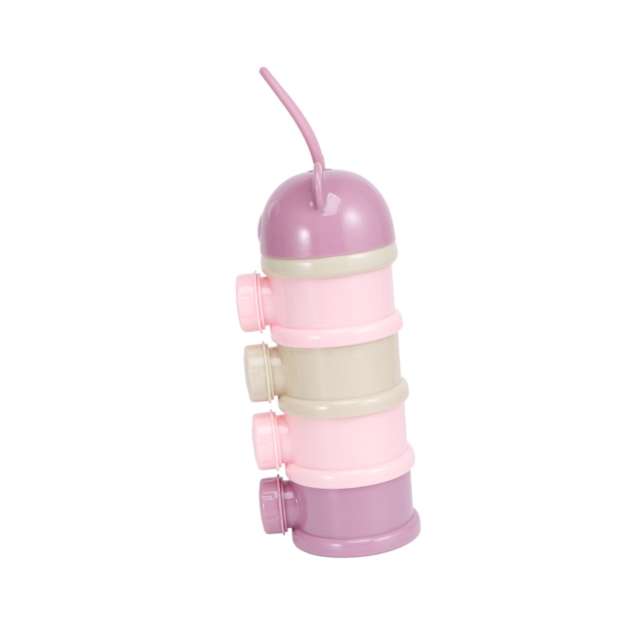 KOMBIUDA Milk Powder Box Layers Stackable Silicone Container Formula Dispenser Non-Spill Storage Box for Travel and Home Use Feeding