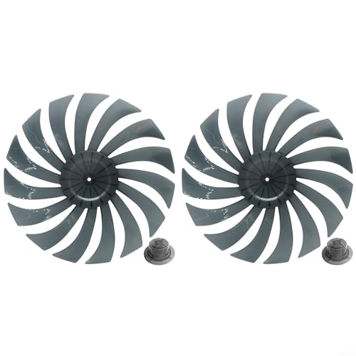 15 aspas de ventilador de plástico con diseño de cuchillas con cubierta de tuerca, resistencia a altas temperaturas (2 piezas)