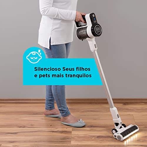 Black Decker Aspirador de Pó Vertical, Portátil, Alta Capacidade de Sucção 2 em 1, Modelo AV240, 24V