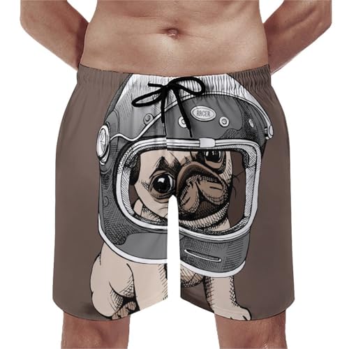 Shorts de bain homme casque de carlin fini le maillot mouillé avec ce swim trunk