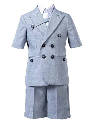 Costume d'été garçon veste et pantalon court habillé de cérémonie