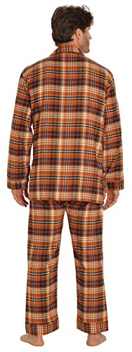 EVERDREAM Sleepwear Mens Flannel Pajamas, Long 100% Cotton Pj Set2
