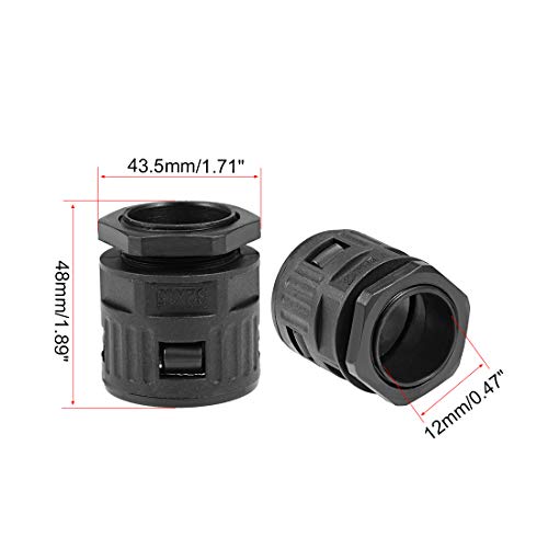 Uxcell Cable Gland Corrugated Tube Connector Ad34.5 Pipe Joints Clamps M32 Screw 5Pcs #TOP1