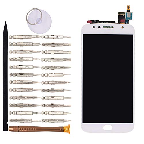 Image of LCD Screen Display with Digitizer Touch Panel Without Bezel Frame Compatible with Motorola Moto G5S Plus XT1803 XT1805 XT1804 XT1806 XT1802(White)