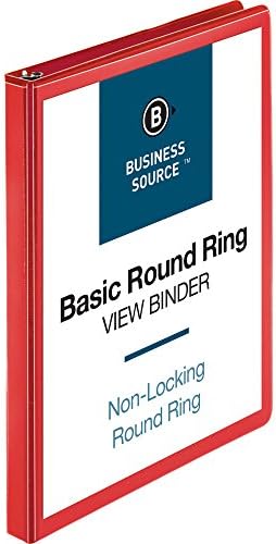 Business Source Round Ring Binder, 1/2" Capacity (09965)