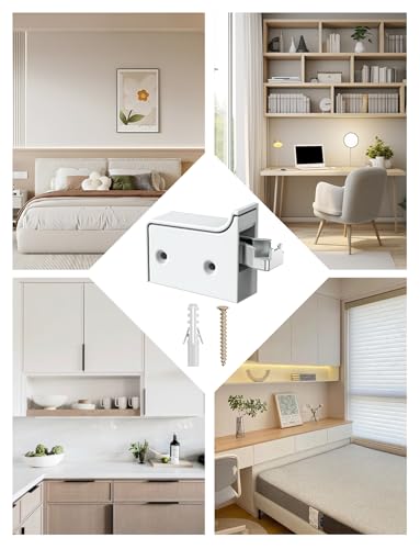 Mellbree 2 Stück hängeschrank halterung-Verstellbar Schrankaufhänger Wandhalterung，Maximale Tragfähigkeit 130 kg，Robuste Halterung für Küchen-, Bad- und Wohnzimmerschränke