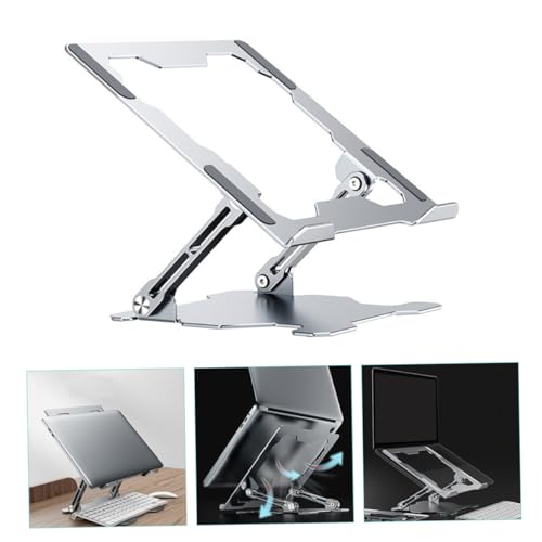 Soporte ajustable de aluminio para portátil y tablet plata miniatura 5