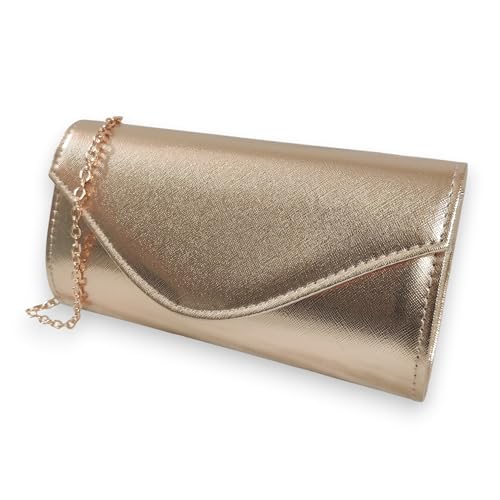 Sac à main métallique brillant similicuir pochette soirée mariage bal de fin d'année