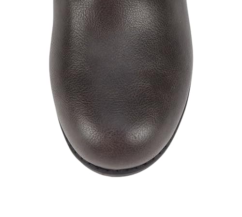 Image of Soda Second Lug Sole Chunky Heel Combat Ankle Bootie Lace up w /Side Zipper