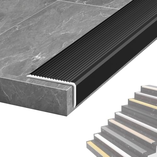 Perfil de protección para borde de escalón de aluminio 90cm para peldaños de baldosas