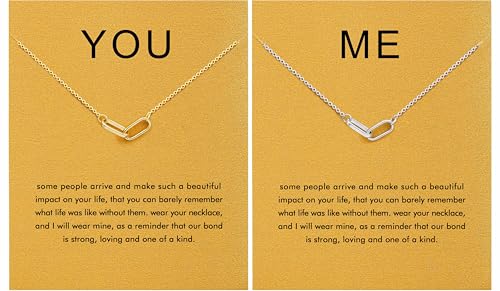 Baydurcan Silver Necklace for Women Evil Eye Ankh Bow Necklace for Friends Sister Birthday Just Because Christmas Gifts