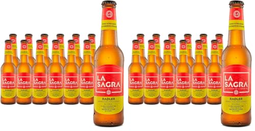 La Sagra Radler. Cerveza Radler con limón alc. 2,6% Vol. Caja con 12 botellas de 330 ml (Paquete de 2)