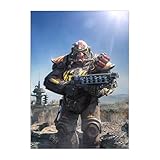 Displate Official Fallout Metal Poster Magnetic Mounting Included Licensed Artwork Modern Wall Decor Fallout 76 Key Art Ultimate Power Armour 12.6x17.7 in