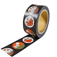 Amazon | MANGO ART COMPANY マスキングテープ 幅20mm×長さ7m 花札ねこ