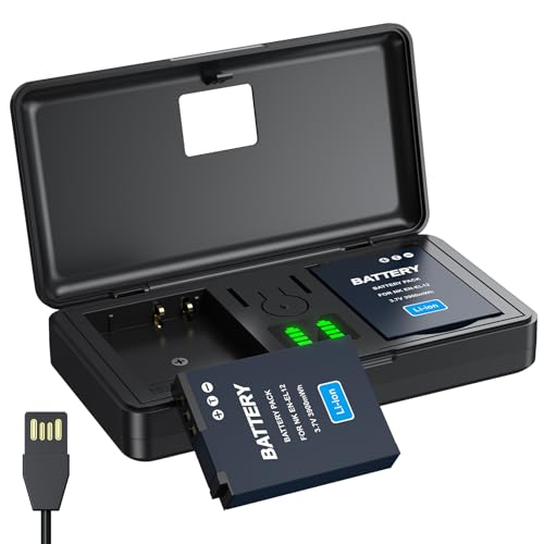 Ohcans EN-EL12 Battery(2 Pack) + Charger for Nikon Coolpix S6100,S6200,S6300,S9100,S9300,S9500,S9700,S9900,S8000,S8200,AW110,AW120,S70, S800c, Lithium Ion Battery Case with USB Cable