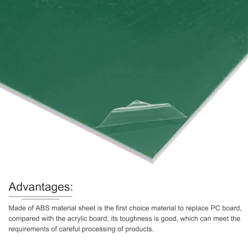 Image of MECCANIXITY ABS Engraving Double Color Sheet 7x11inch Dark Green /White for Badge, Sign, DIY Carving Pack of 12