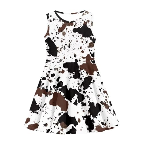 Toddler/Girls Dresses, Casual Kids Polyester Sleeveless Tank Play Dress 3-16 Years, Children Dresses for Weddings4