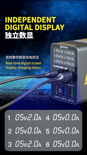 Cargador portátil multi-puerto 6-Port YuqiaoTime miniatura 5