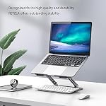 Support rotatif pour ordinateur portable pour bureau - Hauteur réglable Ergonomic Computer Stand 360° Base tournante, pliable et portable Riser pour ordinateur portable MacBook, PC, et les carnets