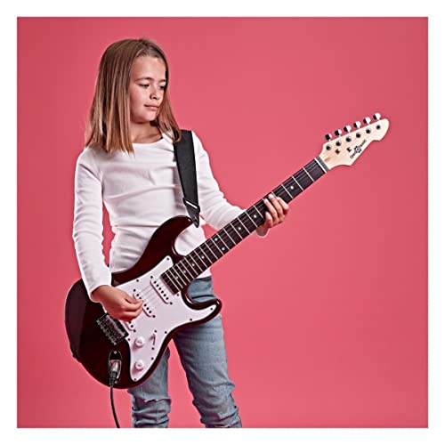 Guitare électrique 3/4 LA par Gear4music Rouge avec ampli 10 W et housse - Les Beatles, Paul McCartney, John Lennon, RIngo Starr, George Harrison Guitare électrique 3/4 LA par Gear4music Rouge avec ampli 10 W et housse – Image 5