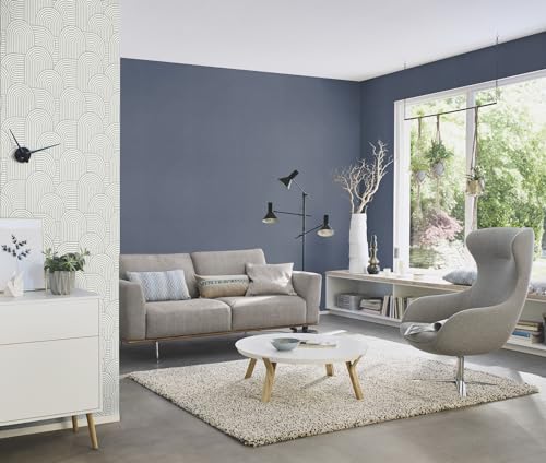 Rasch Tapeten 633160 - Unitapete aus Vlies in Dunkelblau aus der Kollektion Color your life - 10,05 m x 0,53 m (LxB)
