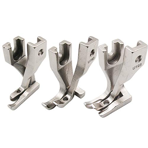 CKPSMS Brand -KP-19070-3 3SET Right&Left Toe Zipper Foot &Standard Walking Foot Compatible with/Replacement for JUKI Brand DU-141 DU-1181 CONSEW Brand 205RB Jack Brand H2+