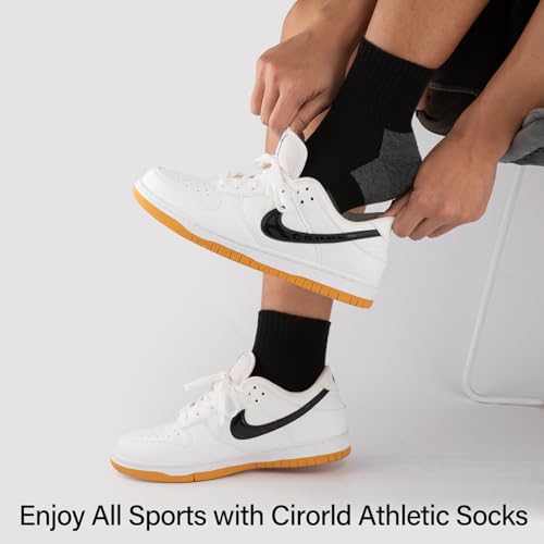 COOVAN Mens Ankle Athletic Socks Quarter Cushion Moisture Wicking Running Sports Work Socks 7 Pairs3