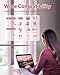 JoyReken 4-Port USB 3.0 Hub, FlyingVHUB Vertical Data USB Hub with 2 ft Extended Cable, for Mac, PC, Xbox One, PS4, PS5, iMac, Surface Pro, XPS, Laptop, Desktop, Flash Drive, Mobile HDD(Pink)