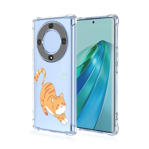 WOKEZ Stöttåligt Fodral för Honor Magic 5 Lite/X9a med Kattmotiv