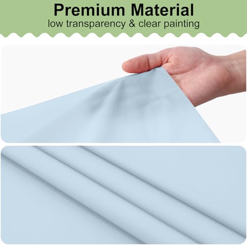 Image of misaya 4 Packs Disposable Plastic Table Cloth, 84 inch Round Waterproof Tablecloth, Leakproof & Sturdy Decorative Table Covers for Picnic, Party, Outdoor and Back to School, Baby Blue