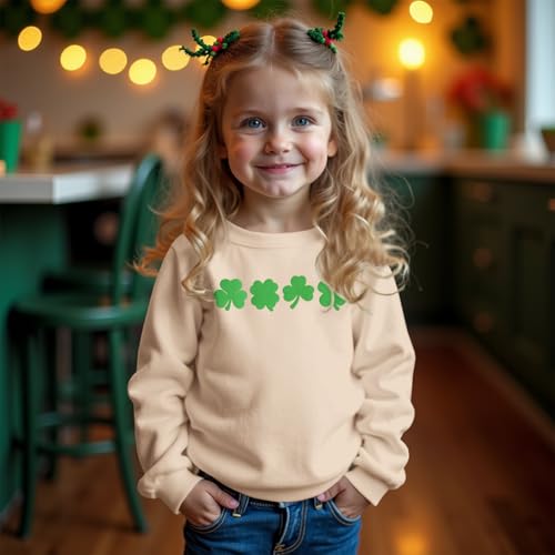 CM C&M WODRO Toddler Baby Boy Girl St. Patrick's Day Sweatshirt Clover Long Sleeve Shirt Lightweigtht Pullover Top4