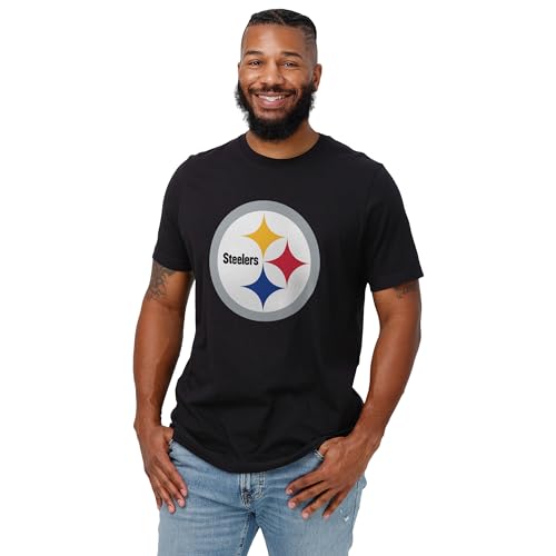 Image of FOCO Men's NFL Team Primary Logo Black Short Sleeve T-Shirt