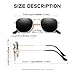 YWWPMDOF Polarized Sunglasses for Womens Men Trendy Square Hexagonal Flat Mirrored Sun Glasses UV Protection