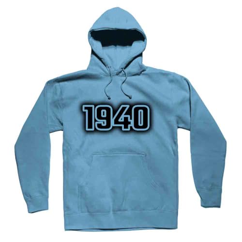 Hoodie unisex 1940 en bleu bébé confortable pour le quotidien