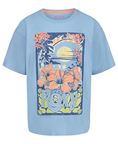 Amazon.com: Roxy Girls' Short Sleeve Oversized Fit Logo Tee, Crew
