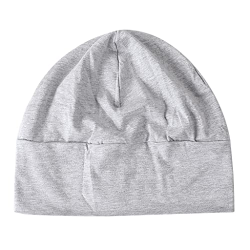 Milageto Unisex Gorro de Dormir Sombrero Ojo Gorro, Gris Claro, 2 Cover