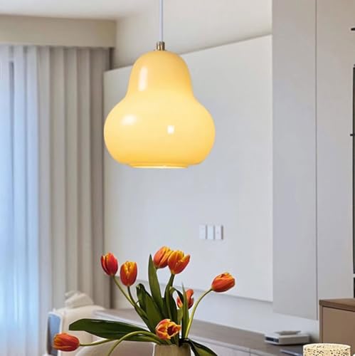 Petite suspension en verre réglable forme gourde moderne - 5