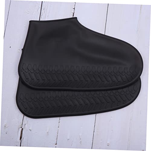 Rain Shoe Covers para Adultos Diseño Antideslizante Negro Transparente Zapatos de cubiertas para Días Lluviosos al Aire Libre miniatura 4