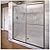 Basco Deluxe Framed Sliding Shower Door, Fits 45-47 inch opening, Obscure Glass, Brushed Nickel Finish