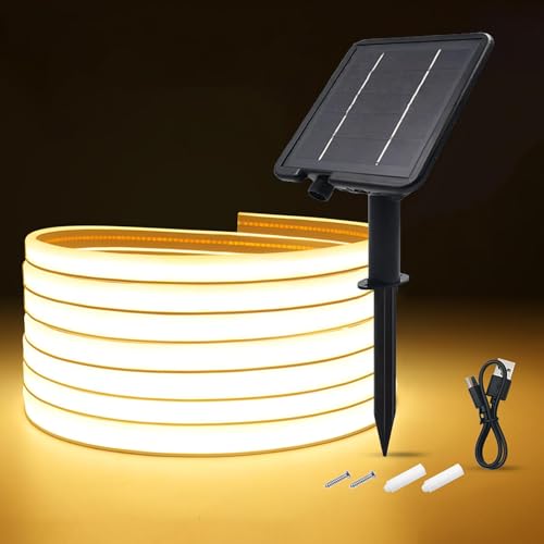 Tira LED solar 24V 5m COB IP65 blanco cálido miniatura 1