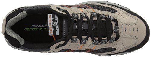 Skechers Sport Men's Vigor 2.0 Trait Memory Foam Sneaker, Taupe/Black, 9.5 M US