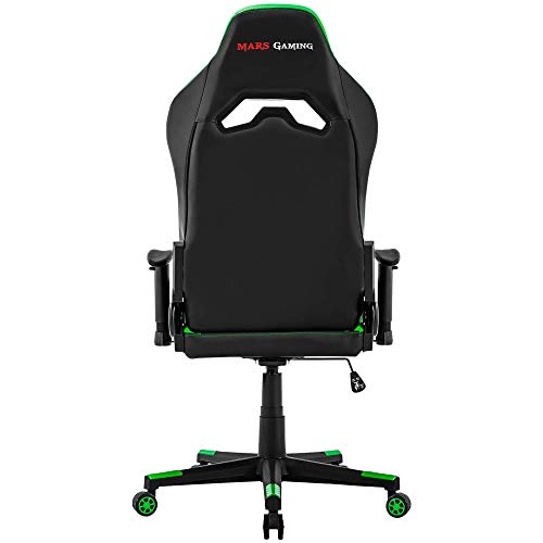 Mars-Gaming-MGC3BG-Silla-Gaming-Ergonomica-Cojin-Lumbar-y-Cervical-Verde