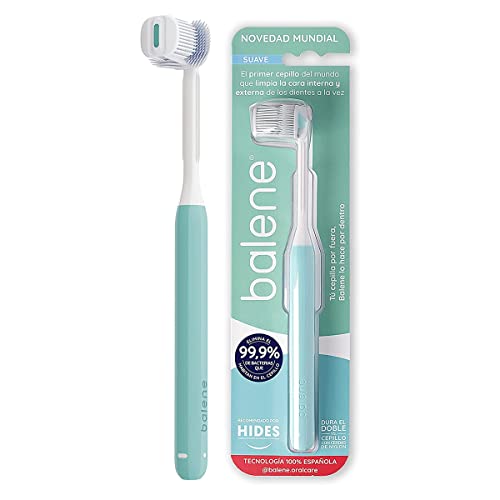 BALENE - Cepillo de Dientes Doble Cara para Cepillado Integral, Limpieza Efectiva de la Cara Interna...