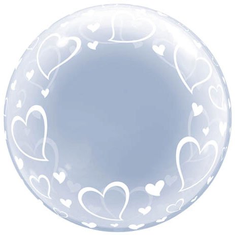 Pallone Bubble 24-61cm Stylish Heart