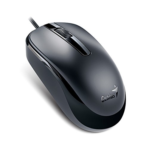 Genius Dx-120 Maus (USB, Kabel, Ambidextrös, Büro, Universal) schwarz