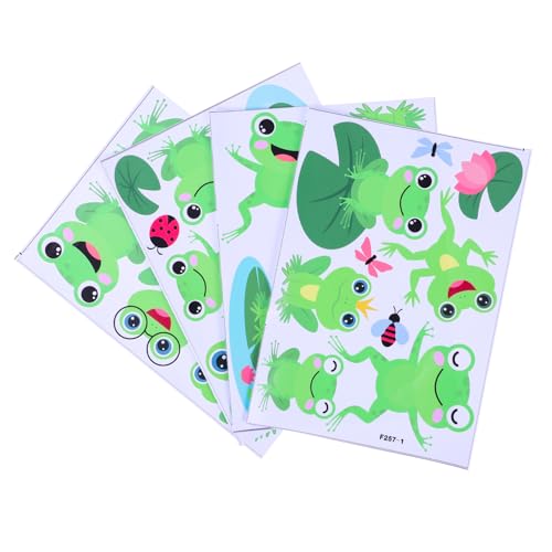 Holibanna 4Hojas Calcomanías de Pared Dibujos Animados para Decoración Infantil Adhesivos Extraíbles para Dormitorio y Guardería Decoración de Pared y Práctica