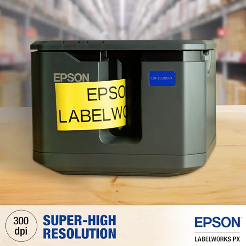 LABELWORKS Epson LW-Z5000PX-R Industrial Label Maker - Complete Printer Kit with Accessories and Automatic Bulk Tape Rewinder, PX 147' Bulk Label Rolls, Desktop Printer - Thumbnail 3